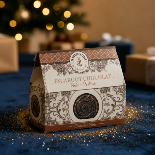 Maisons Escargots noir fourrés praliné